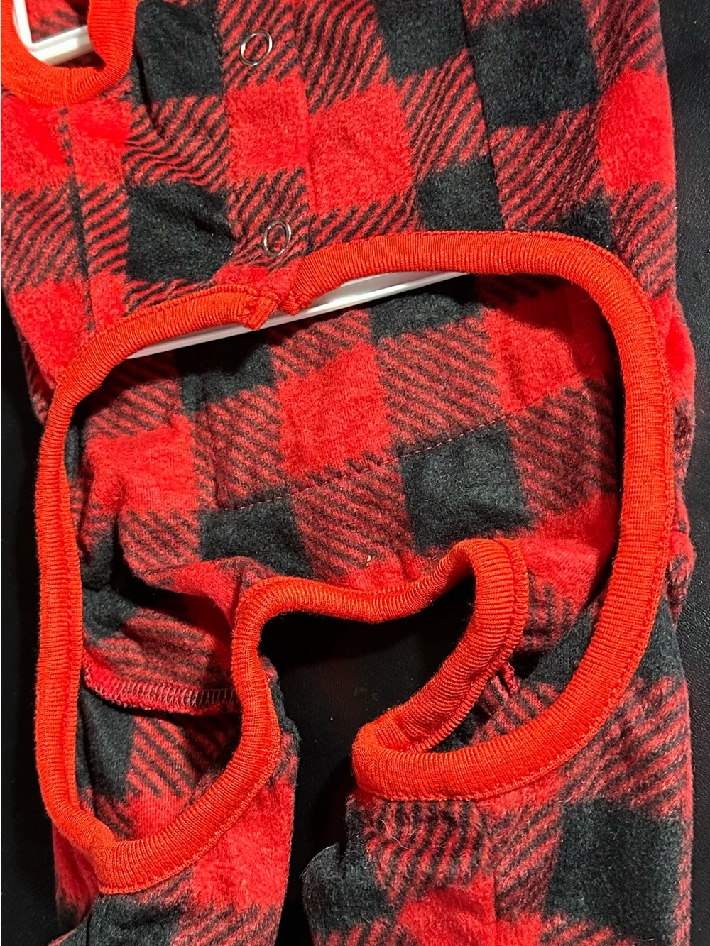 Pet pajamas Small Red & Black Buffalo Plaid Fleece new